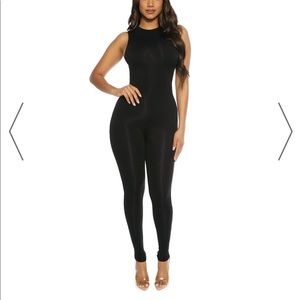 BLACK NAKED WARDROBE JUMPSUIT